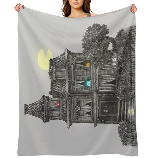 Haunted by The 80's Throw Blanket