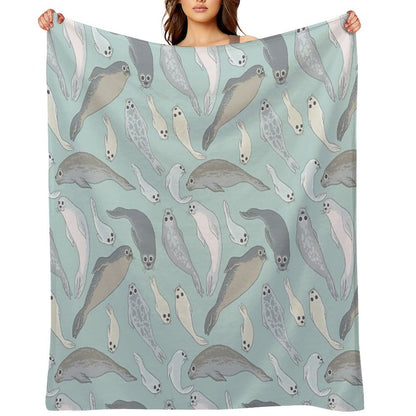 Seals Throw Blanket