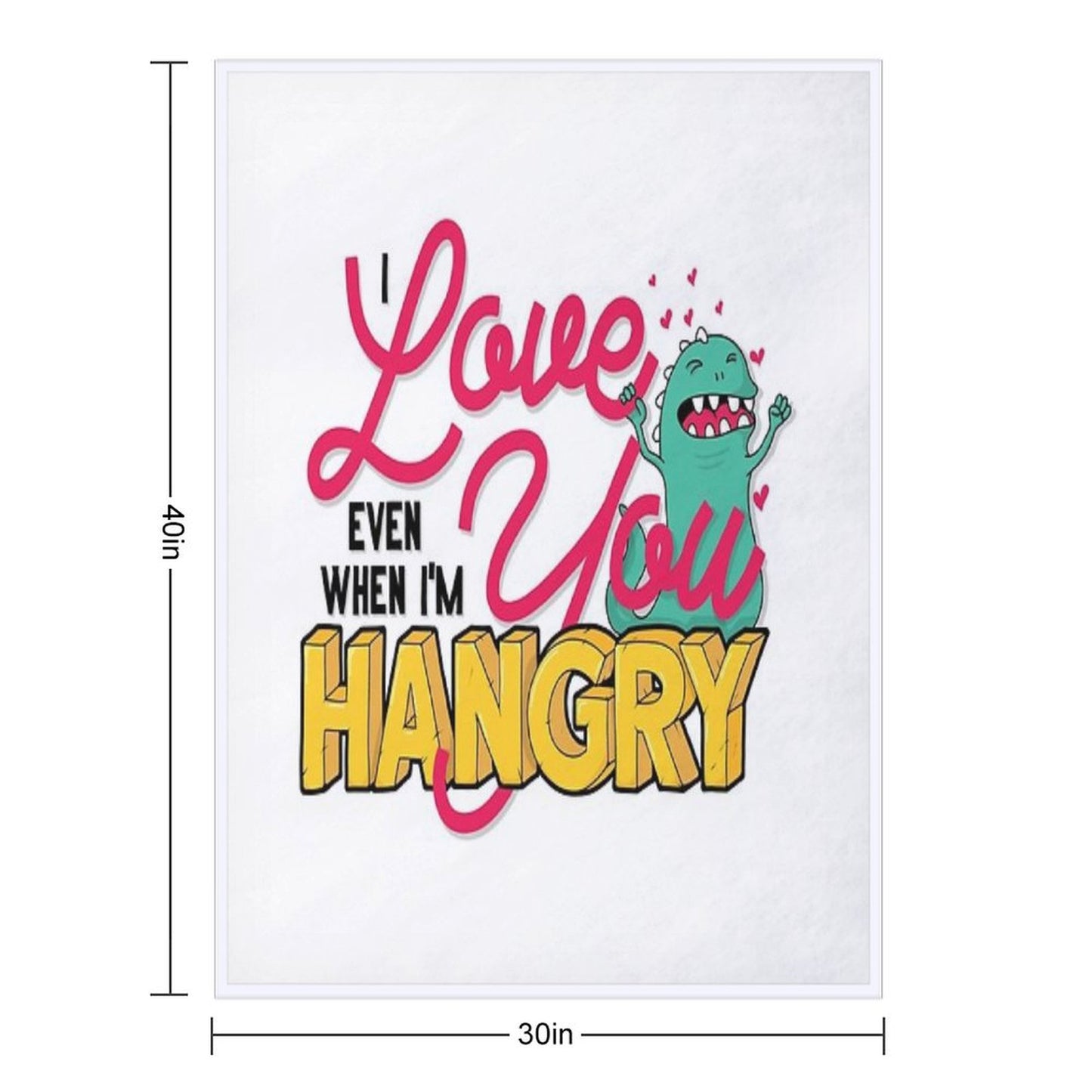 Love You Even When I'm Hangry Throw Blanket