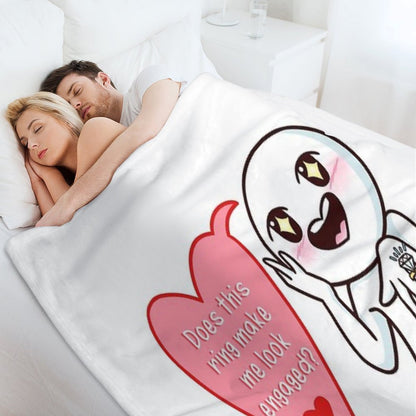 OMG I’m Engaged! Fun And Flirty Sticker Throw Blanket