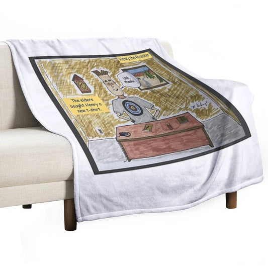 Henry The Preacher with The T-Shirt Bullseye Throw Blanket