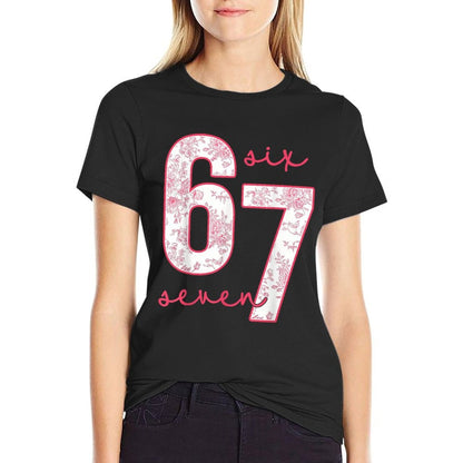 Trending Meme Saying 6 7 Men Women Kids 67 Funny  Eco-friendly Material T-Shirt