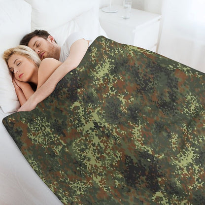 Flecktarn Camo Throw Blanket
