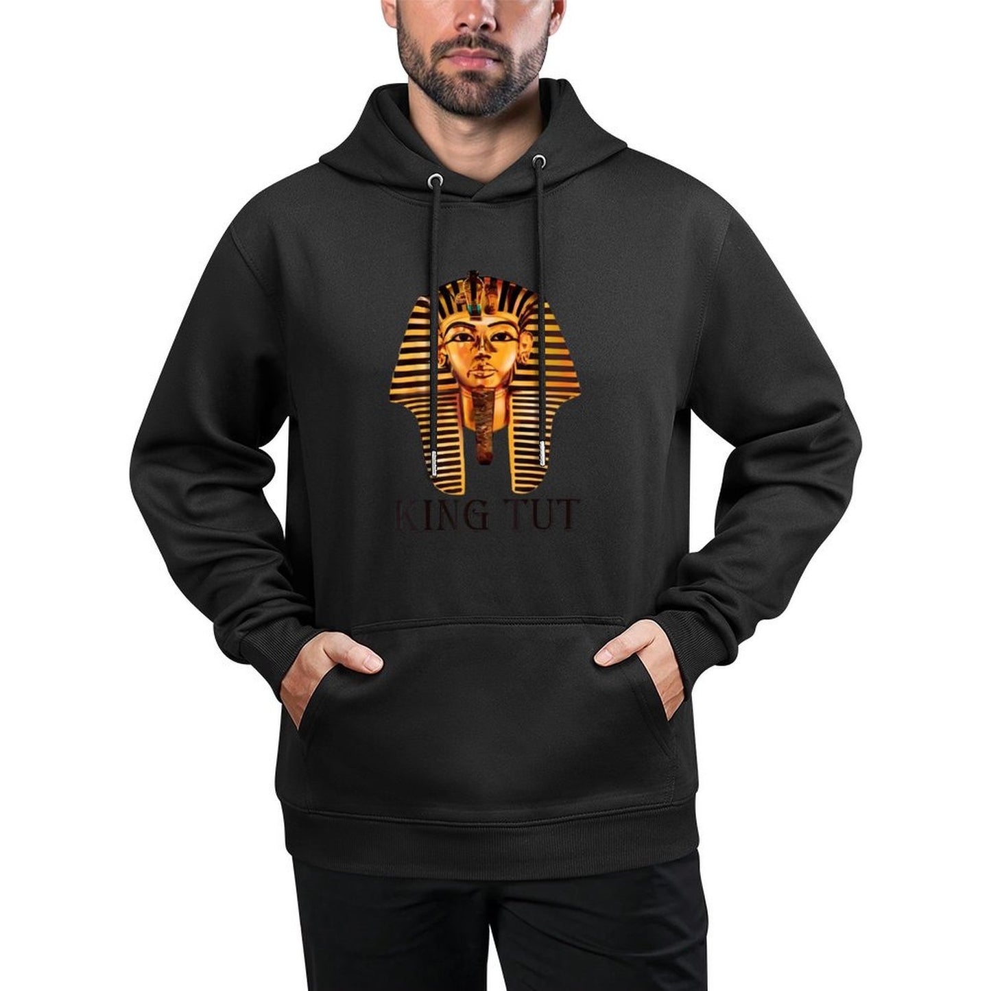 King Tut Golden Mask Pharaonic Ancient Egypt Xmas Halloween Shrink-Resistant Hoodie