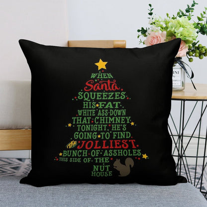 Jolliest Bunch of A-holes Linen Throw Pillow Cover