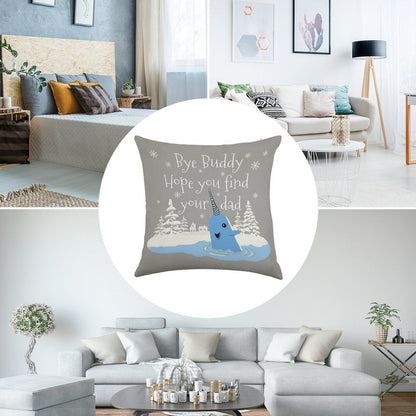 Bye Buddy Hope You Find Your Dad Linen Throw Pillow Cover