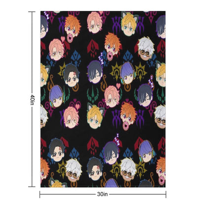Obey Me - Demon Brothers Pattern Throw Blanket