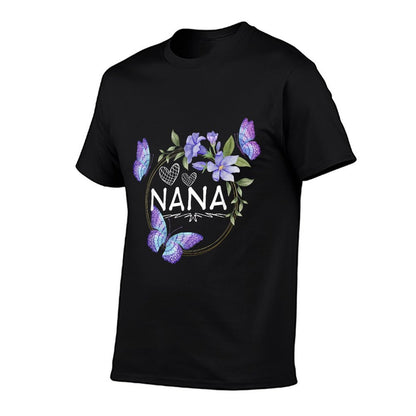 Nana Shirt For Women with Butterflies Mother&#39;s Day T-Shirt