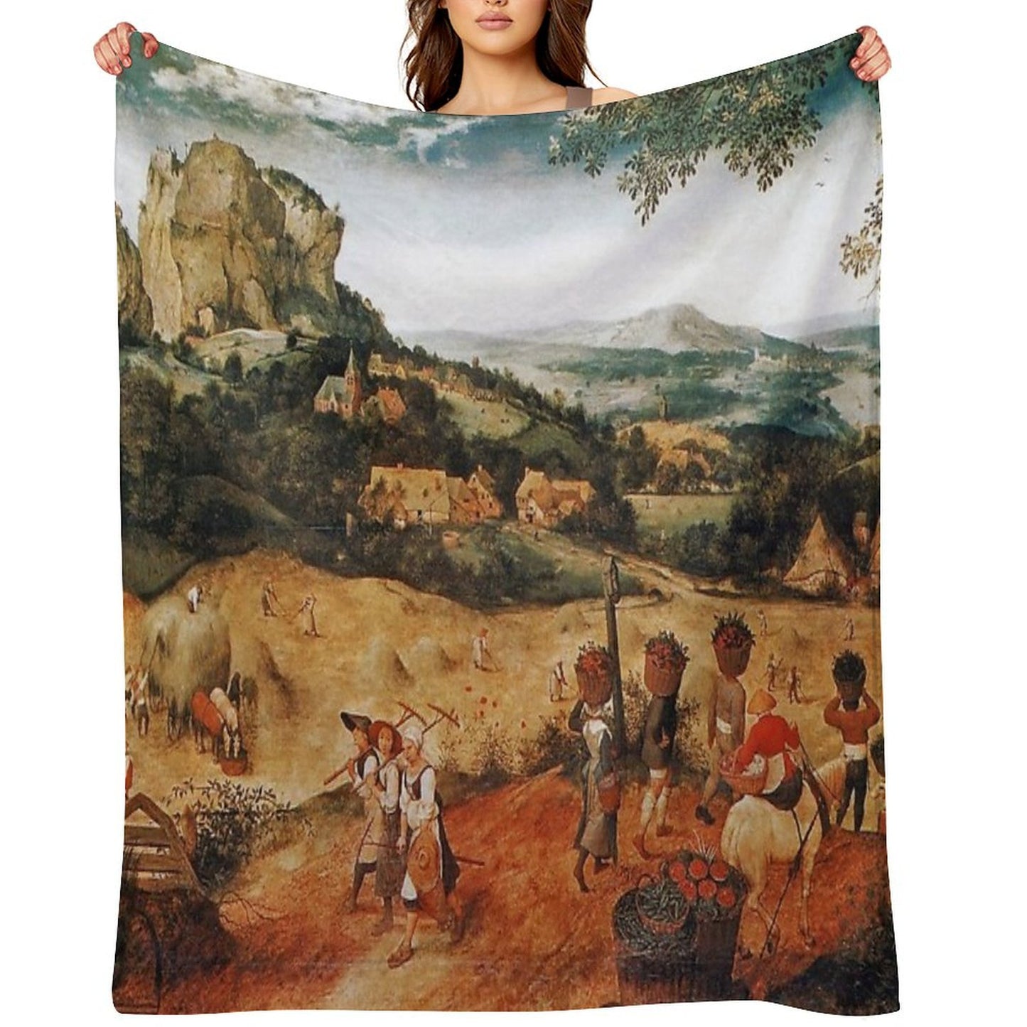The Hay Harvest - Pieter Bruegel The Elder Throw Blanket