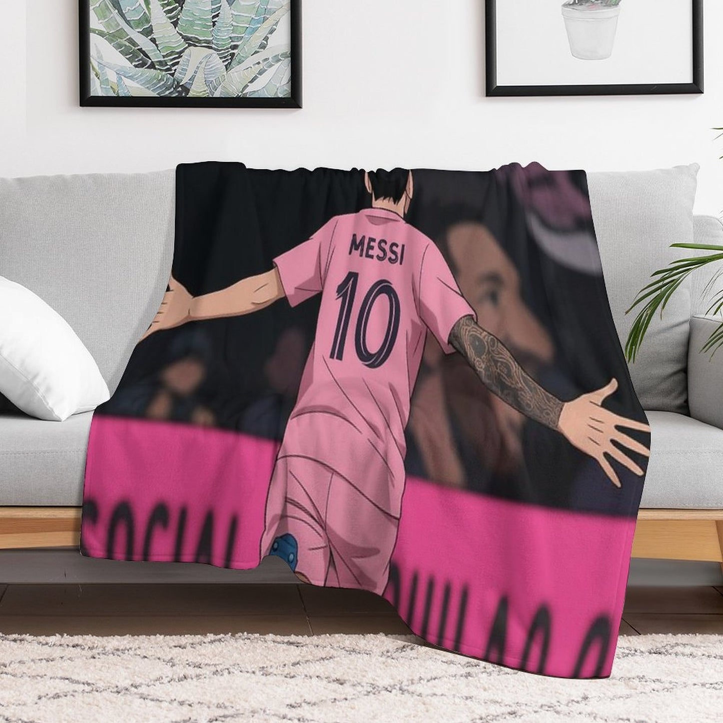 Messi 10 – The Iconic Legend Throw Blanket