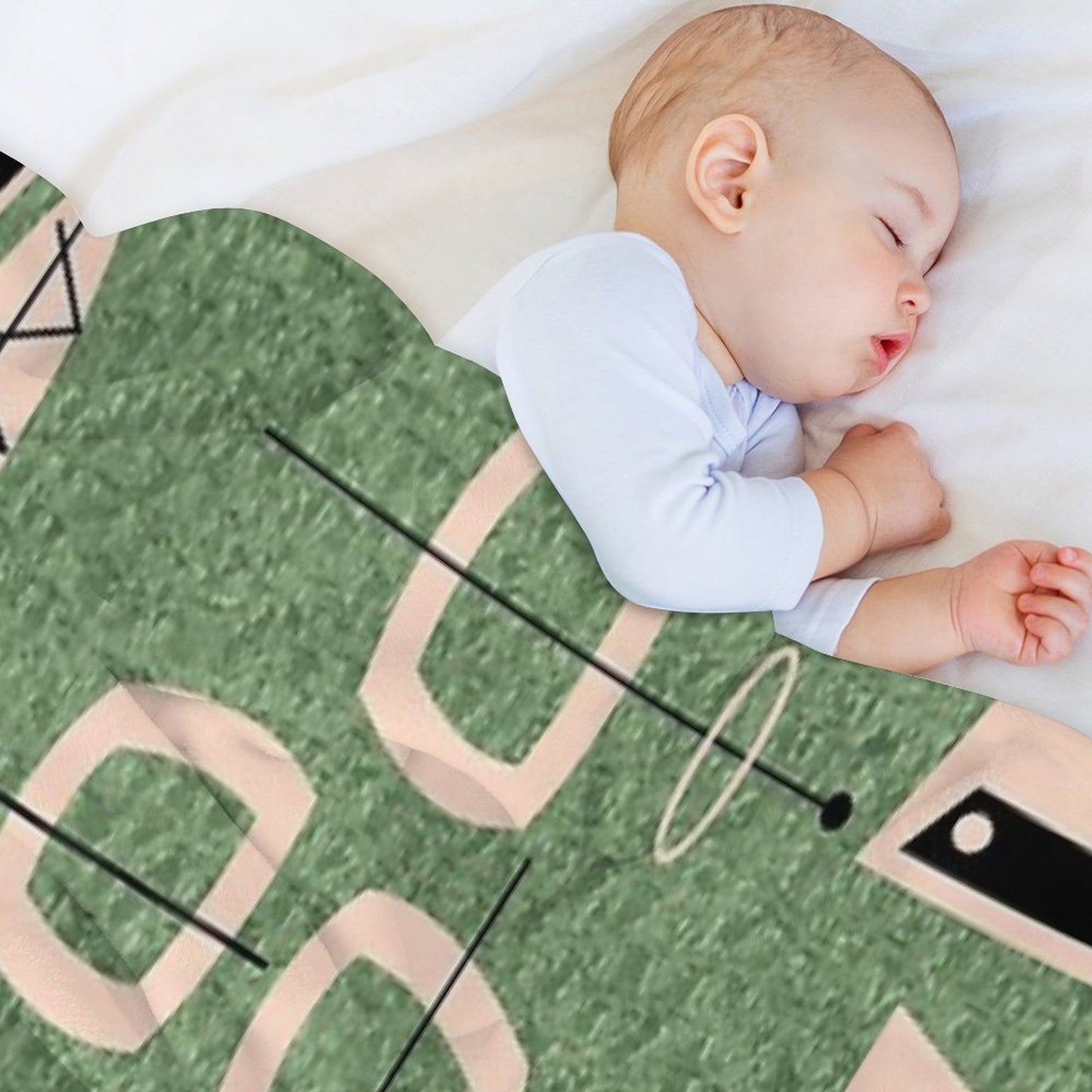 Mid-Century Modern Green Abstract Throw Blanket