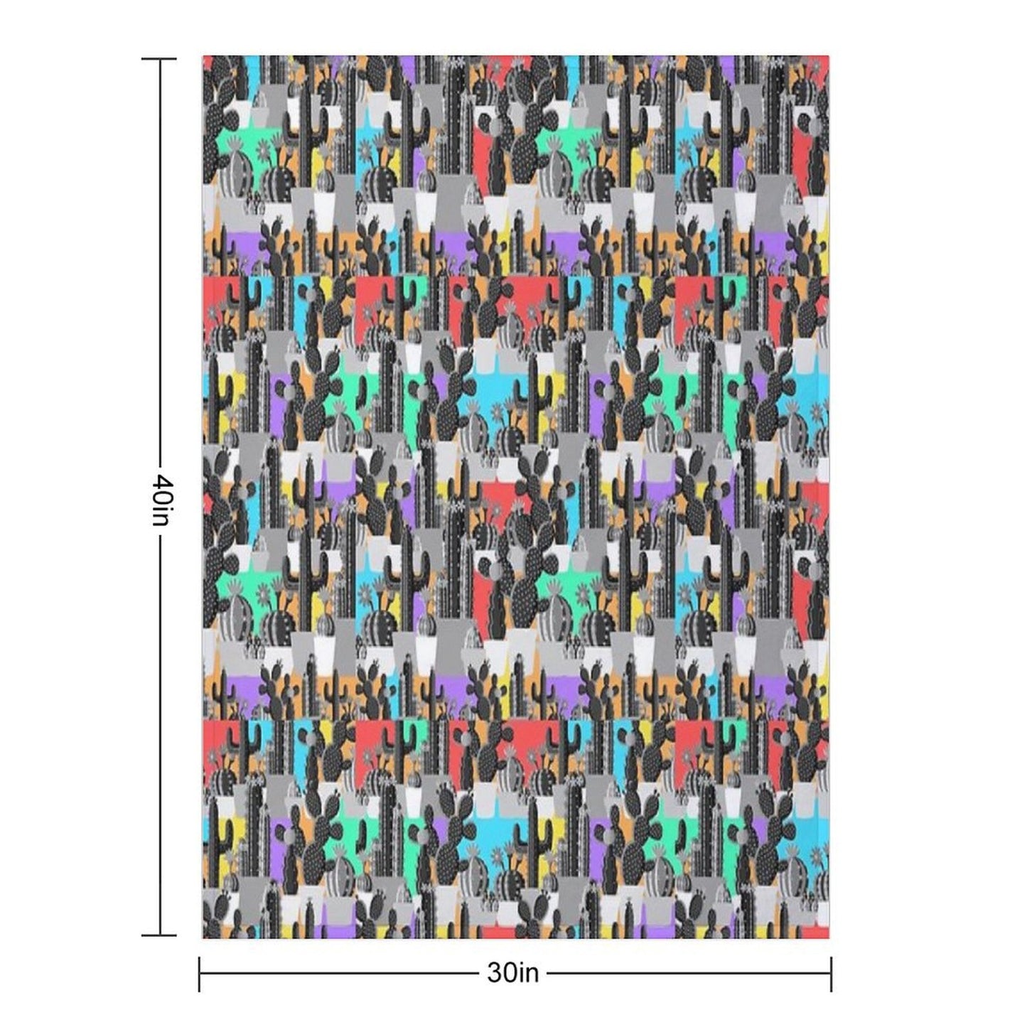 Happy Cactus Throw Blanket
