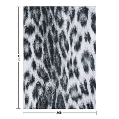Snow Leopard Real to Life Print Throw Blanket