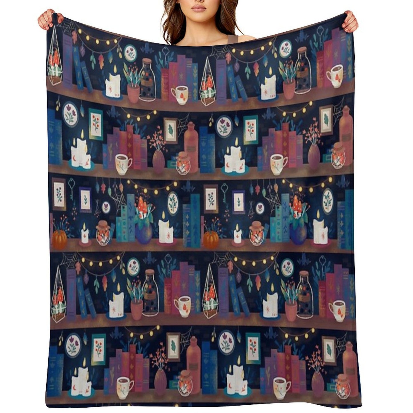 Whimsigothic Library Throw Blanket