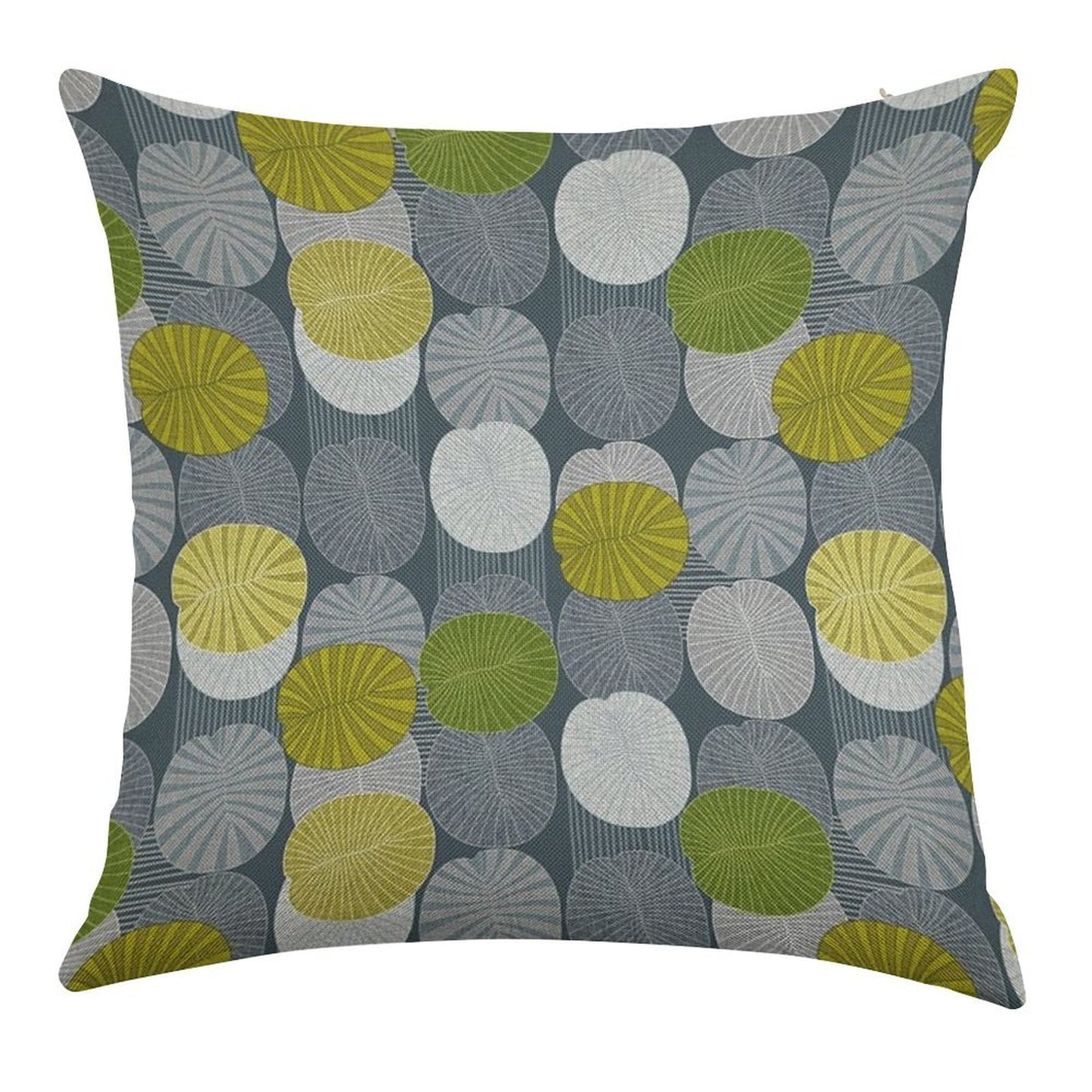 Dickinsonia Lime Linen Throw Pillow Cover