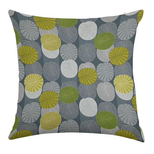 Dickinsonia Lime Linen Throw Pillow Cover