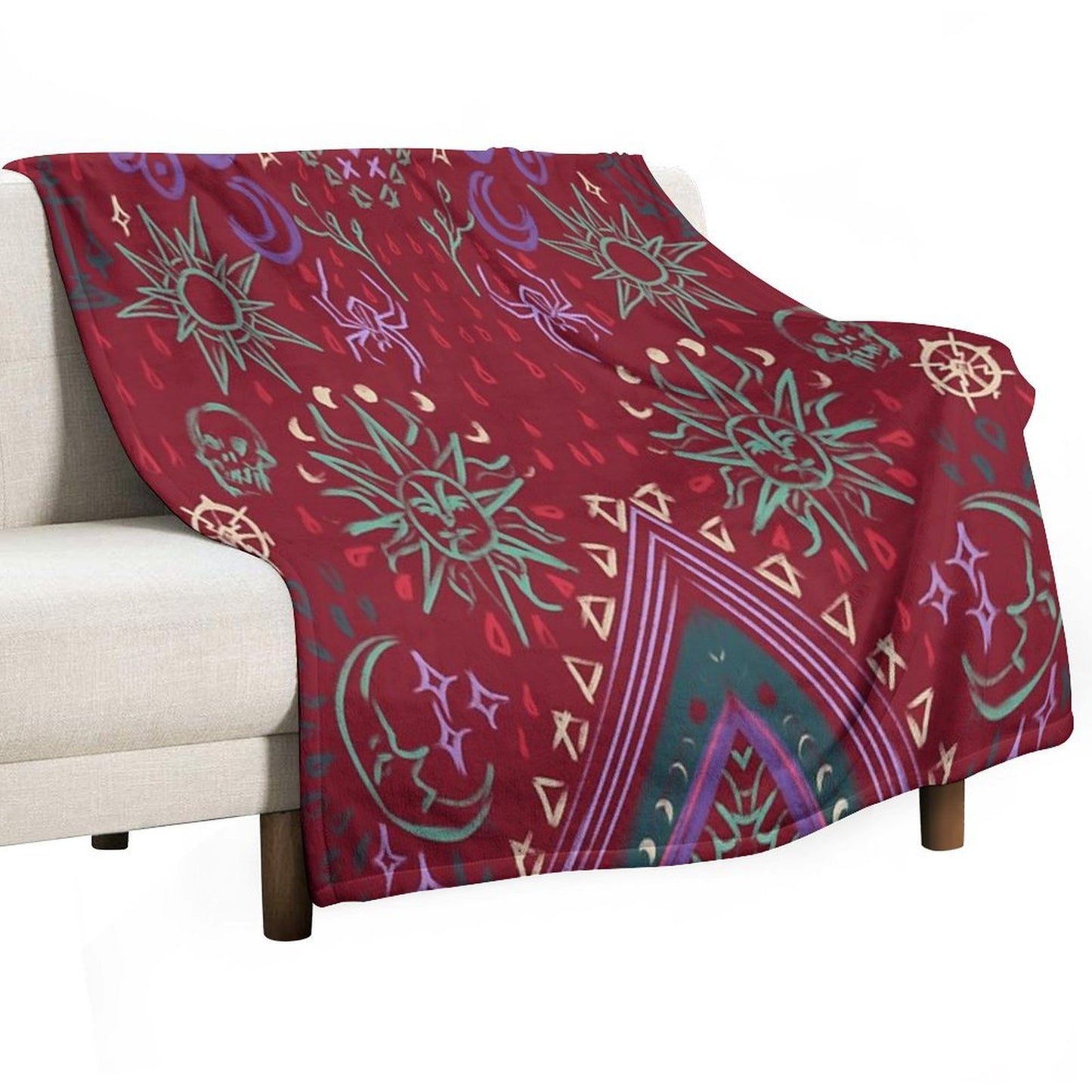 Mollymauk's Coat, Front Panels Throw Blanket
