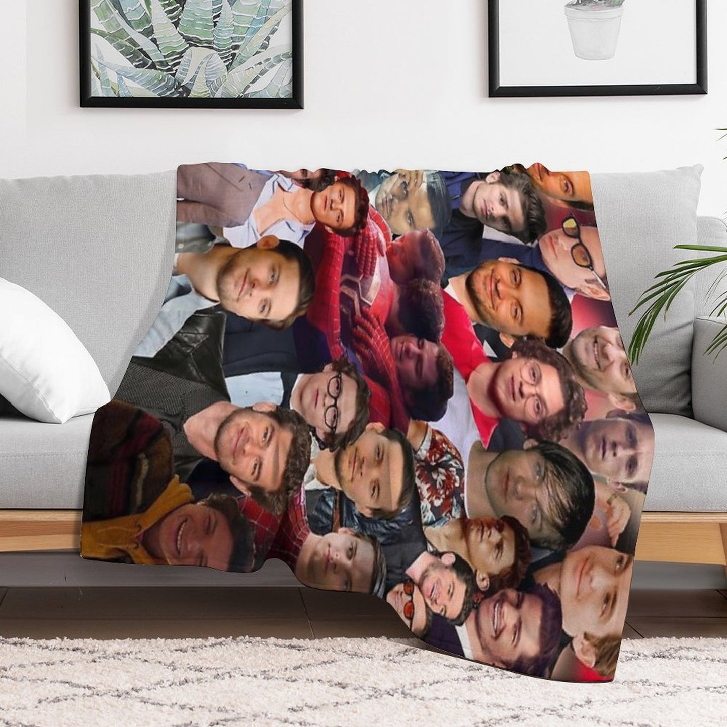 Spider Trio Photo Collage Throw Blanket
