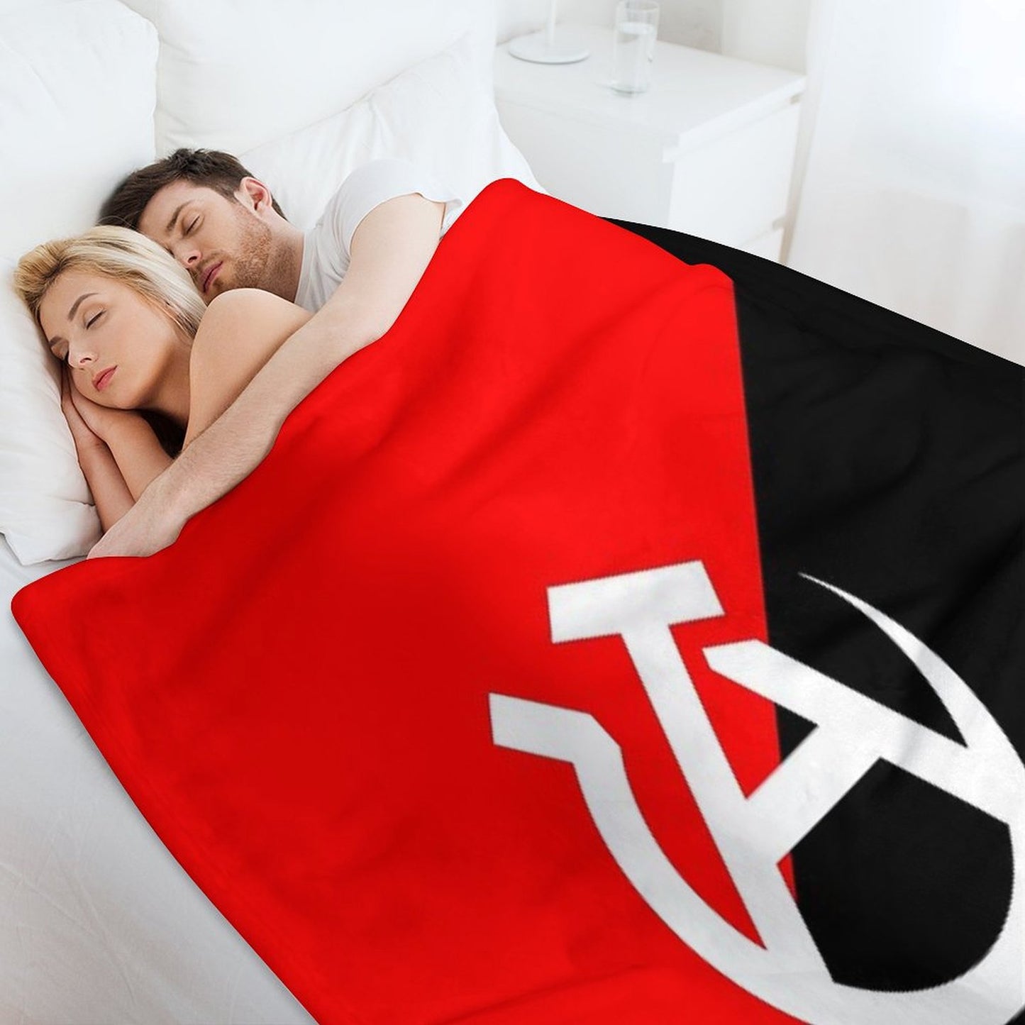 Anarcho-communist Flag Throw Blanket