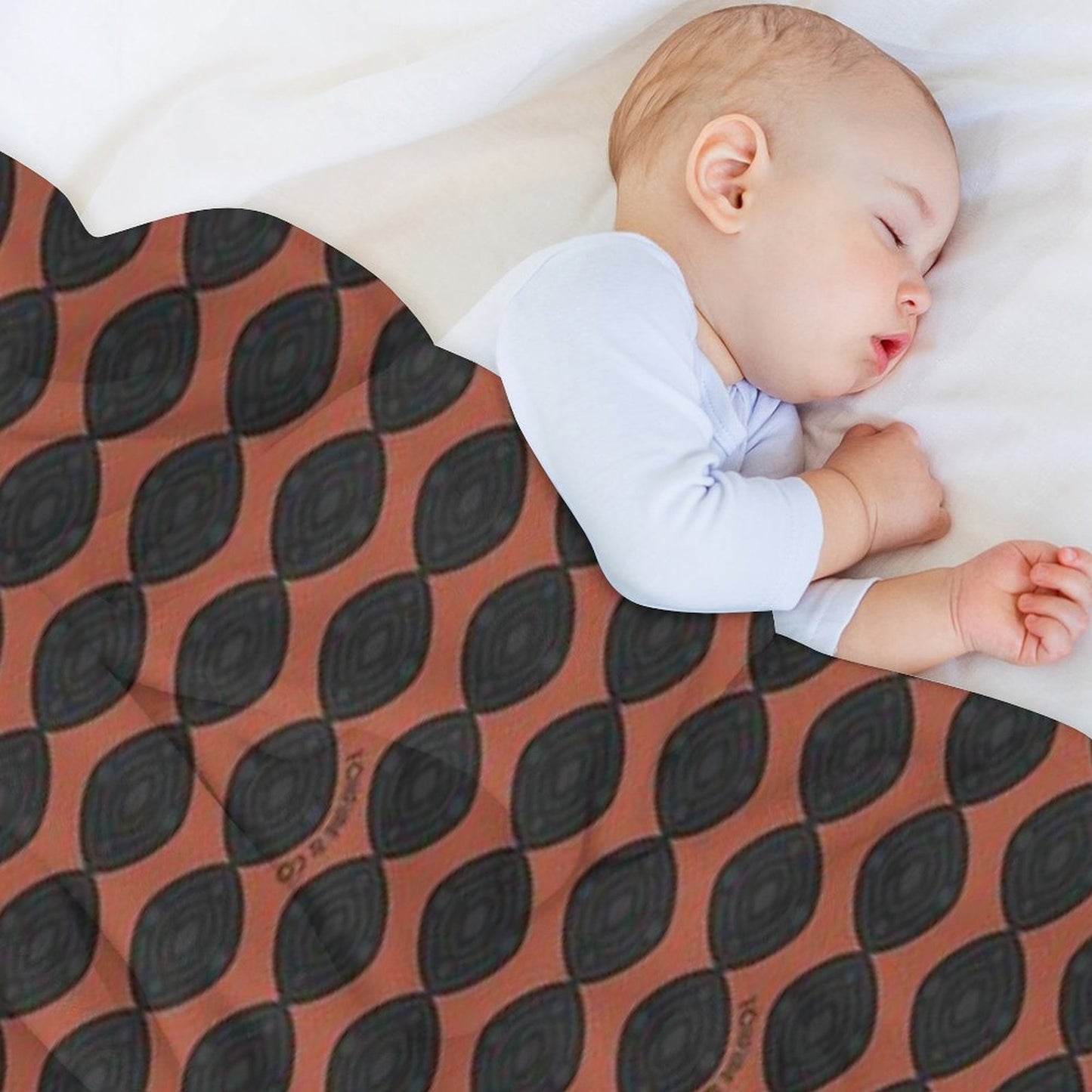 Atomic Blooms - Clay And Charcoal Throw Blanket