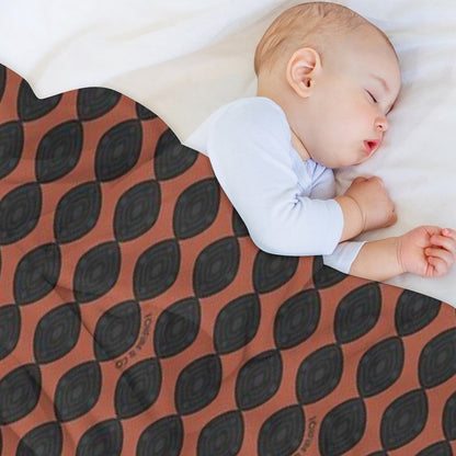 Atomic Blooms - Clay And Charcoal Throw Blanket