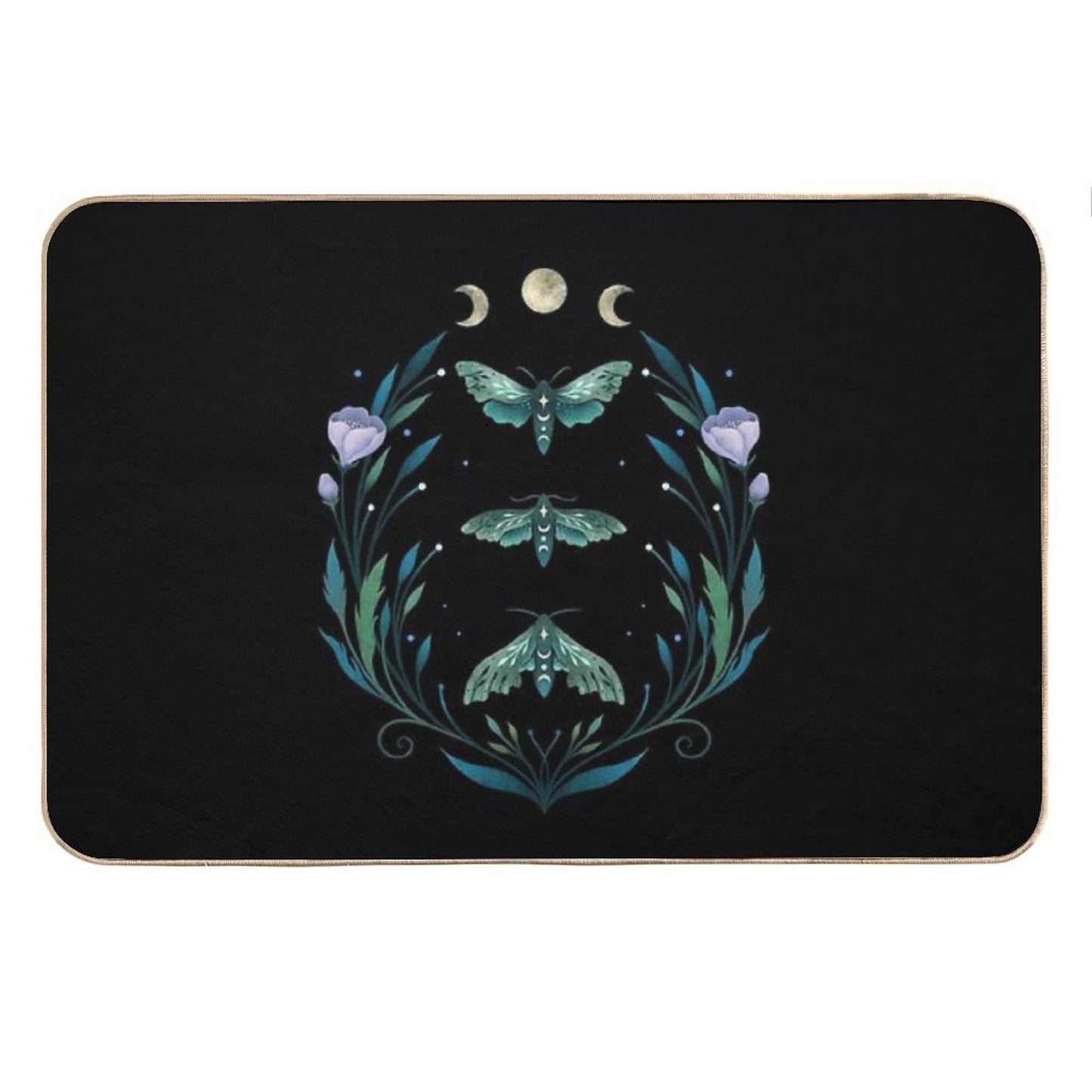 Lime Hawk Moths Night Bath Mat