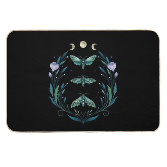 Lime Hawk Moths Night Bath Mat