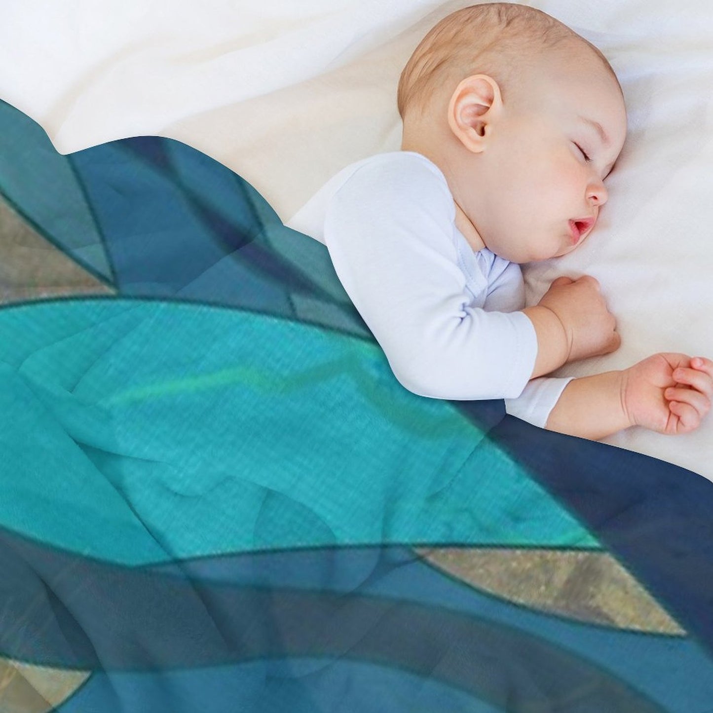 Magical Fantasy Ocean Scene for Wild Open Water Swimming, Deep Sea Divers.  Caroline Laursen Original Throw Blanket