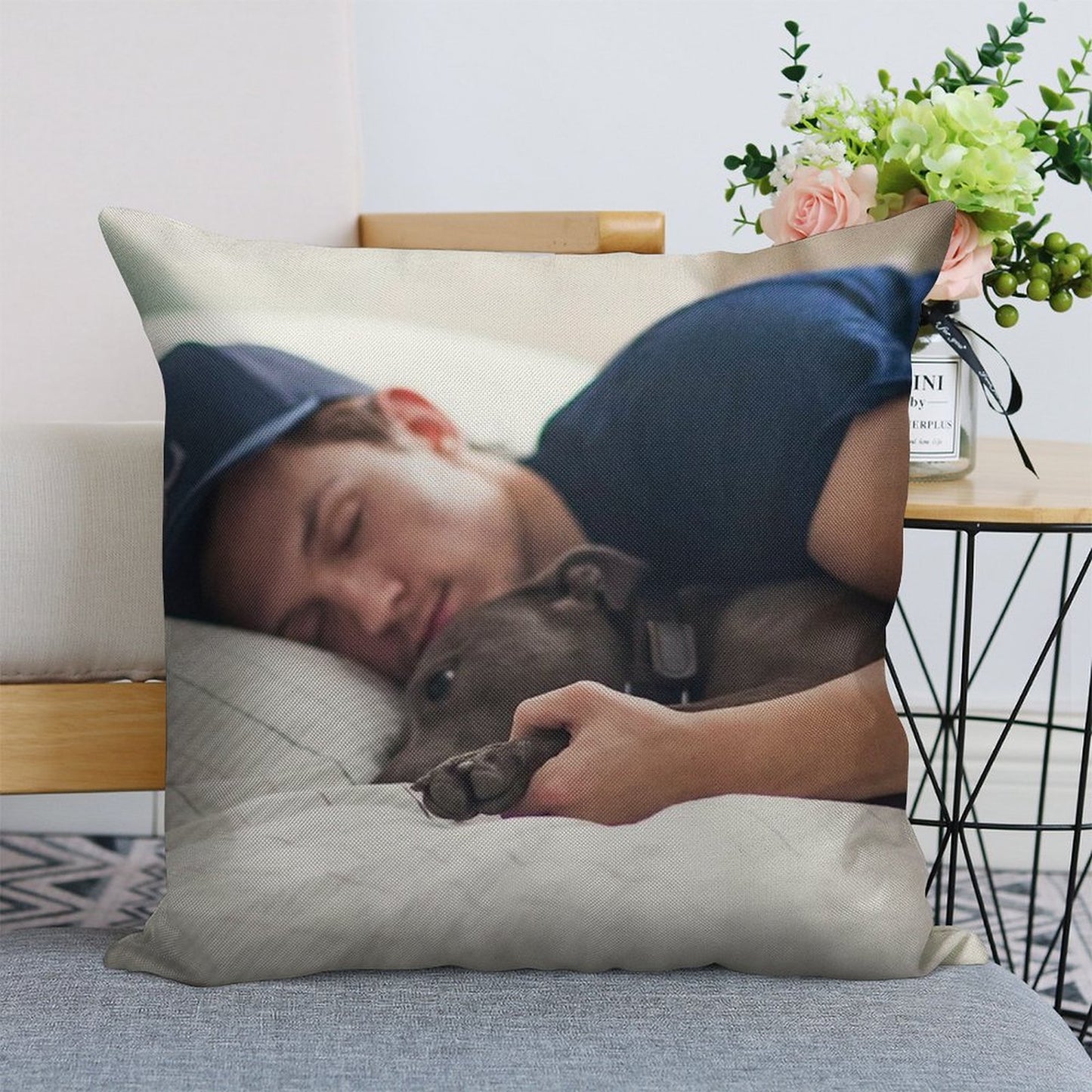 Tom Holland with Tessa Linen Throw Pillow Cover