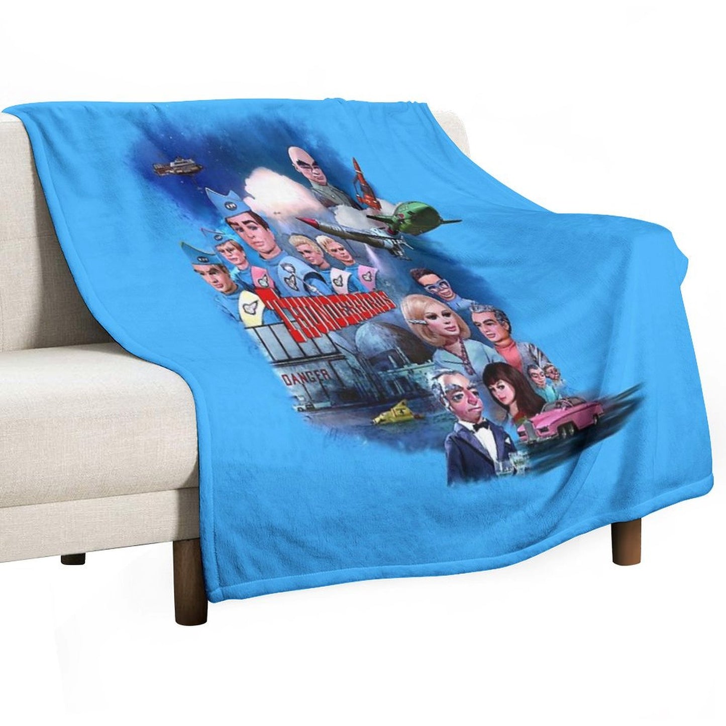 Thunderbirds Drawing 1 Throw Blanket