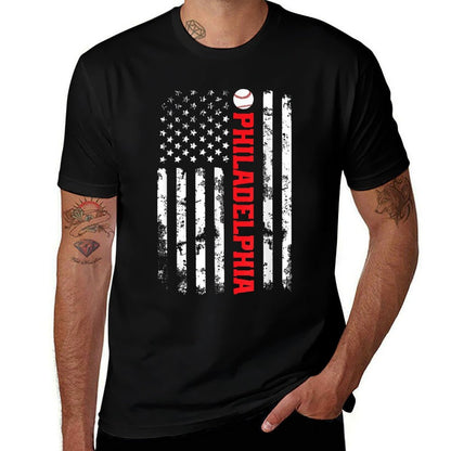 Philadelphia Baseball USA  Cotton T-Shirt