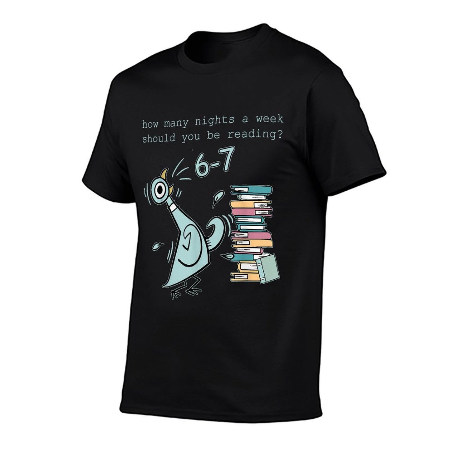 Teacher 6-7 How Many Nights A Week Should You Be Reading  Ribbed Collar T-Shirt