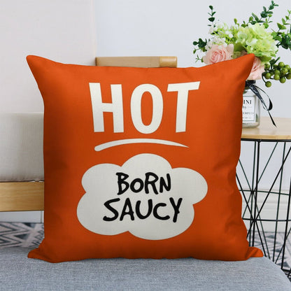 Taco Bell Hot Sauce Linen Throw Pillow Cover