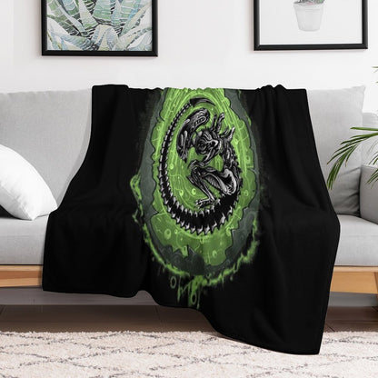 Alien Incubation Throw Blanket