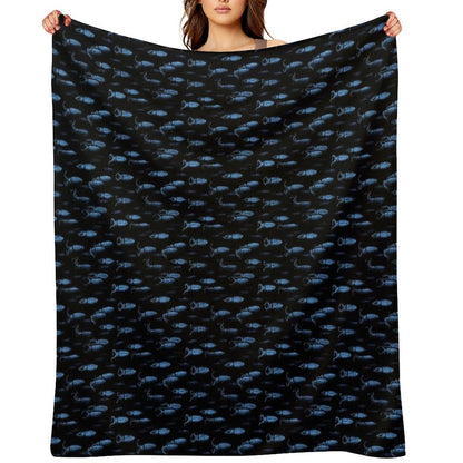 Firefly Squid Hotaruika Bioluminescent Throw Blanket