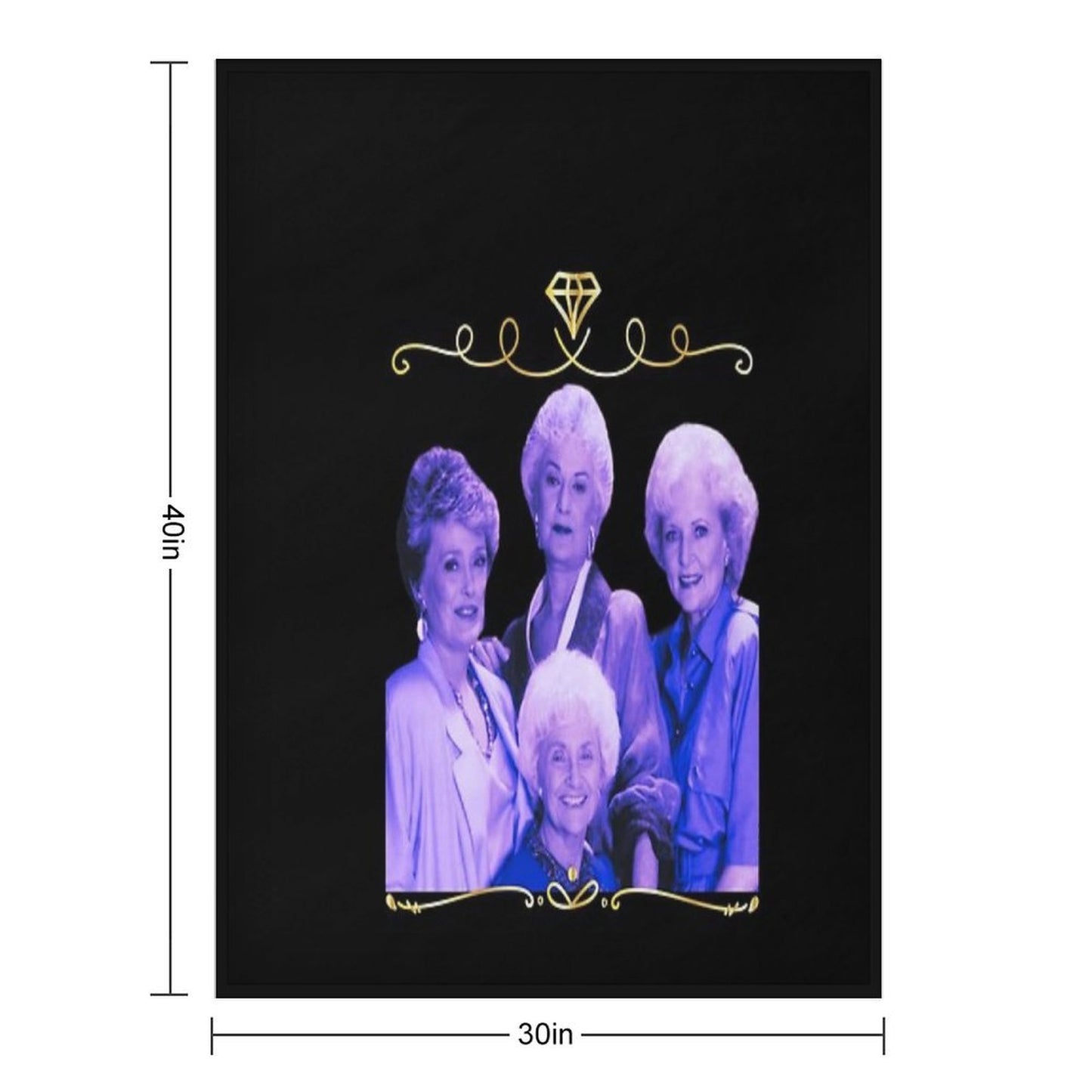 Stay Golden Girls Vintage Gift Throw Blanket