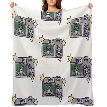 Cat Selfie Throw Blanket
