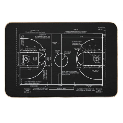 Basketball Court Bath Mat