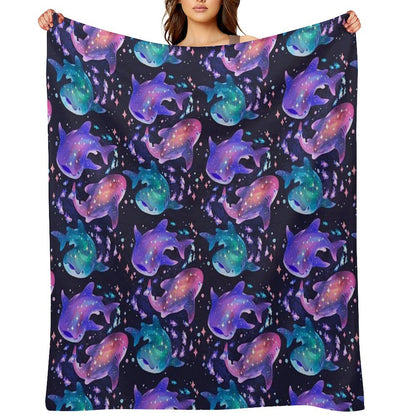 Cosmic Whale Shark Throw Blanket
