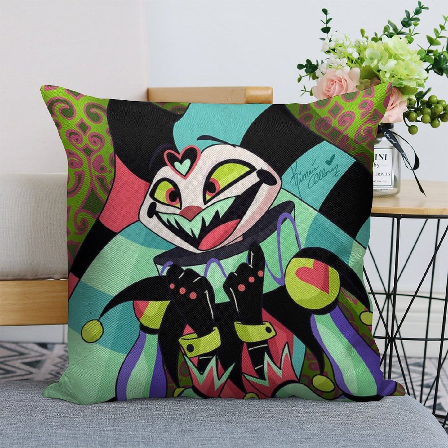 Excited Fizzarolli Linen Throw Pillow Cover