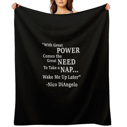 Nico DiAngelo Quote Throw Blanket
