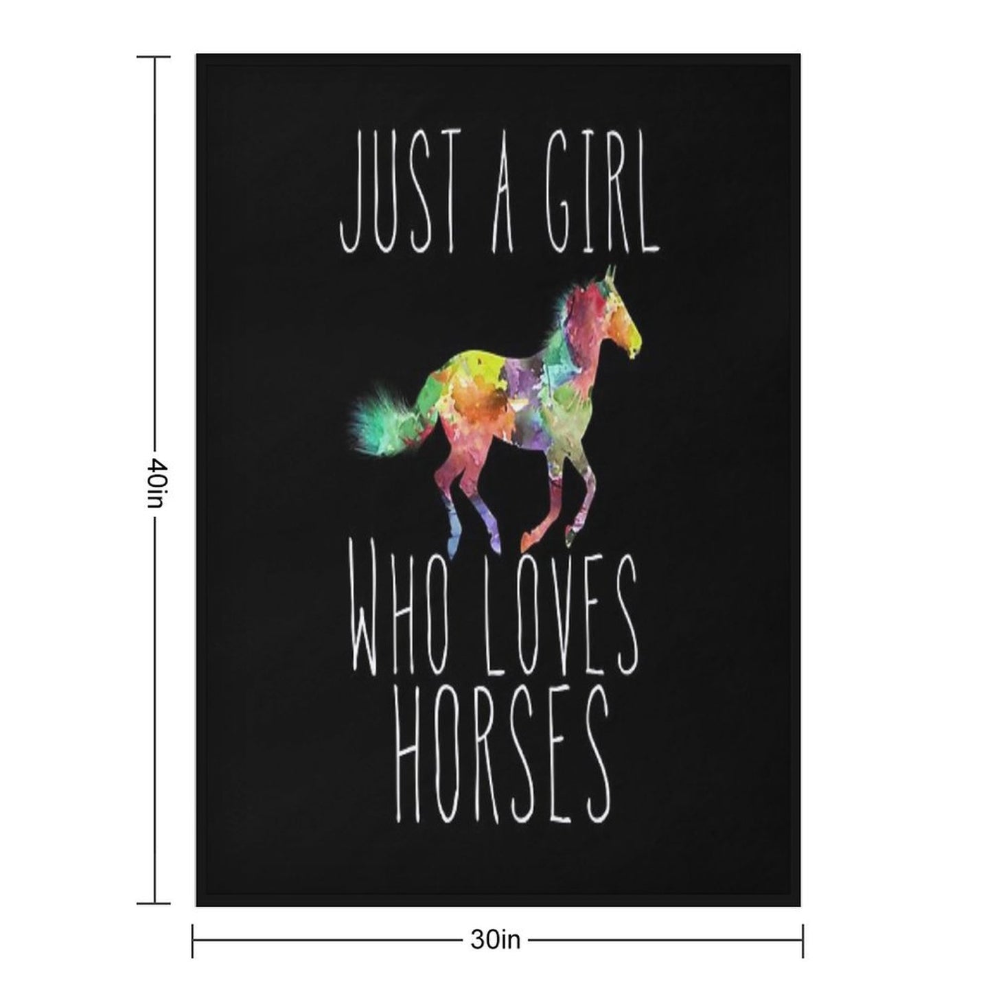 Just A Girl Who Loves Horses Throw Blanket