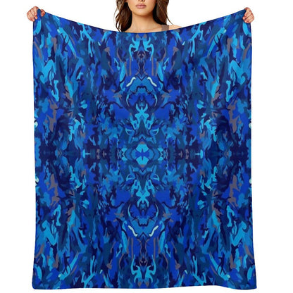 A Mix Up of The Blues Throw Blanket