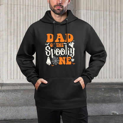 Dad of The Spooky One Girl Boy First Birthday Halloween Breathable Fabric Hoodie