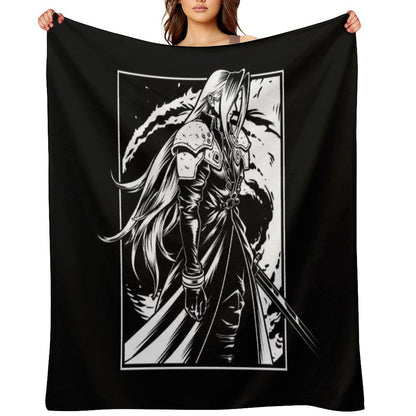 The Man in Black Cape Throw Blanket