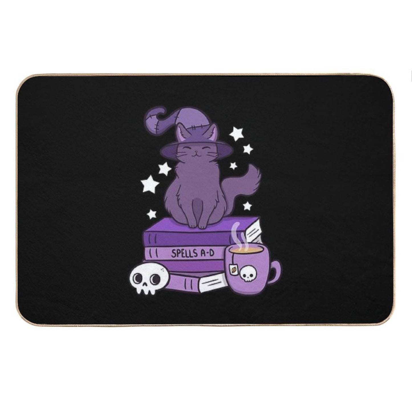 Feline Familiar 02  Black  Nikury Bath Mat