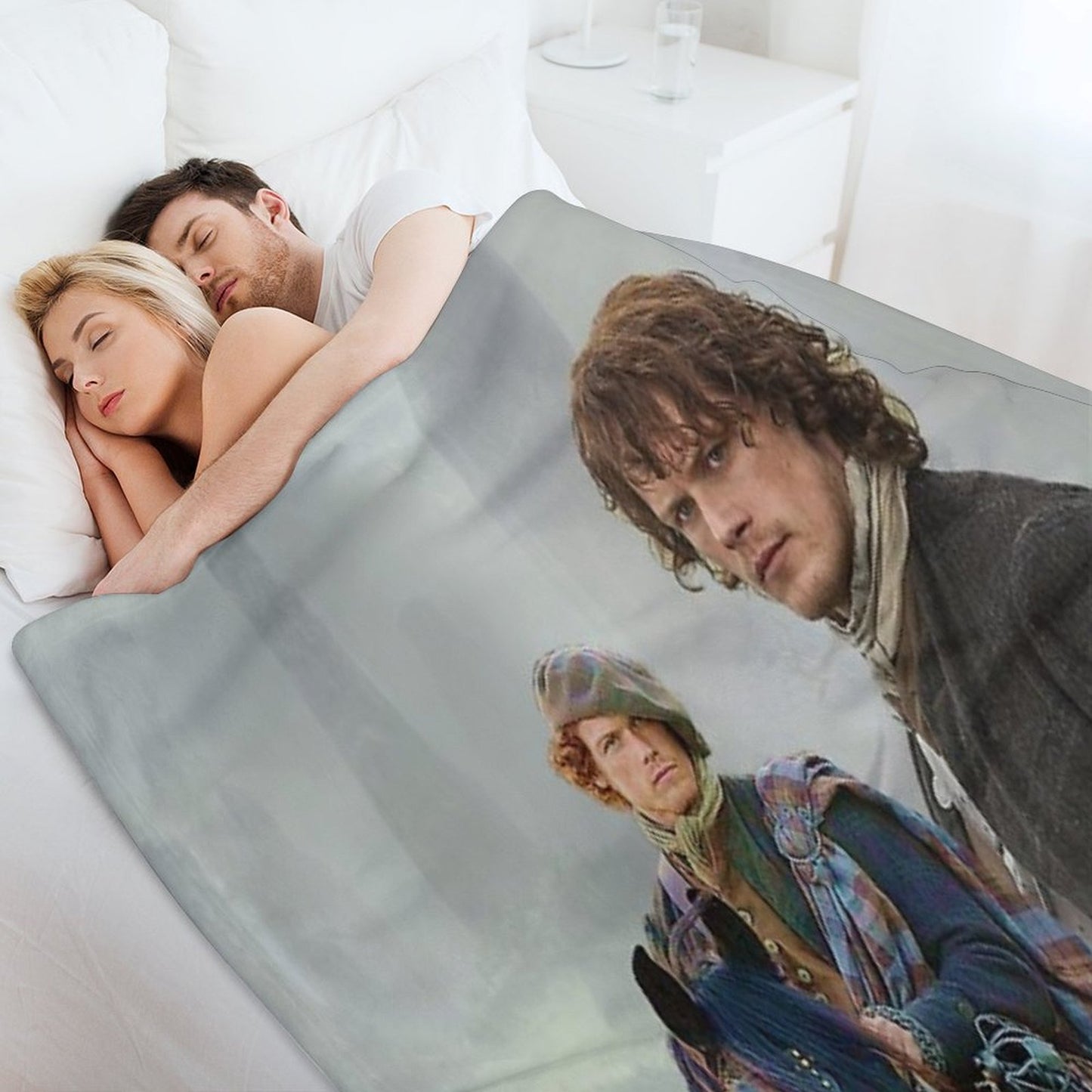 Jamie Fraser-Highland WarriorOutlander Throw Blanket