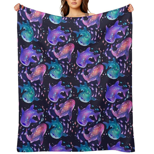 Cosmic Whale Shark Throw Blanket