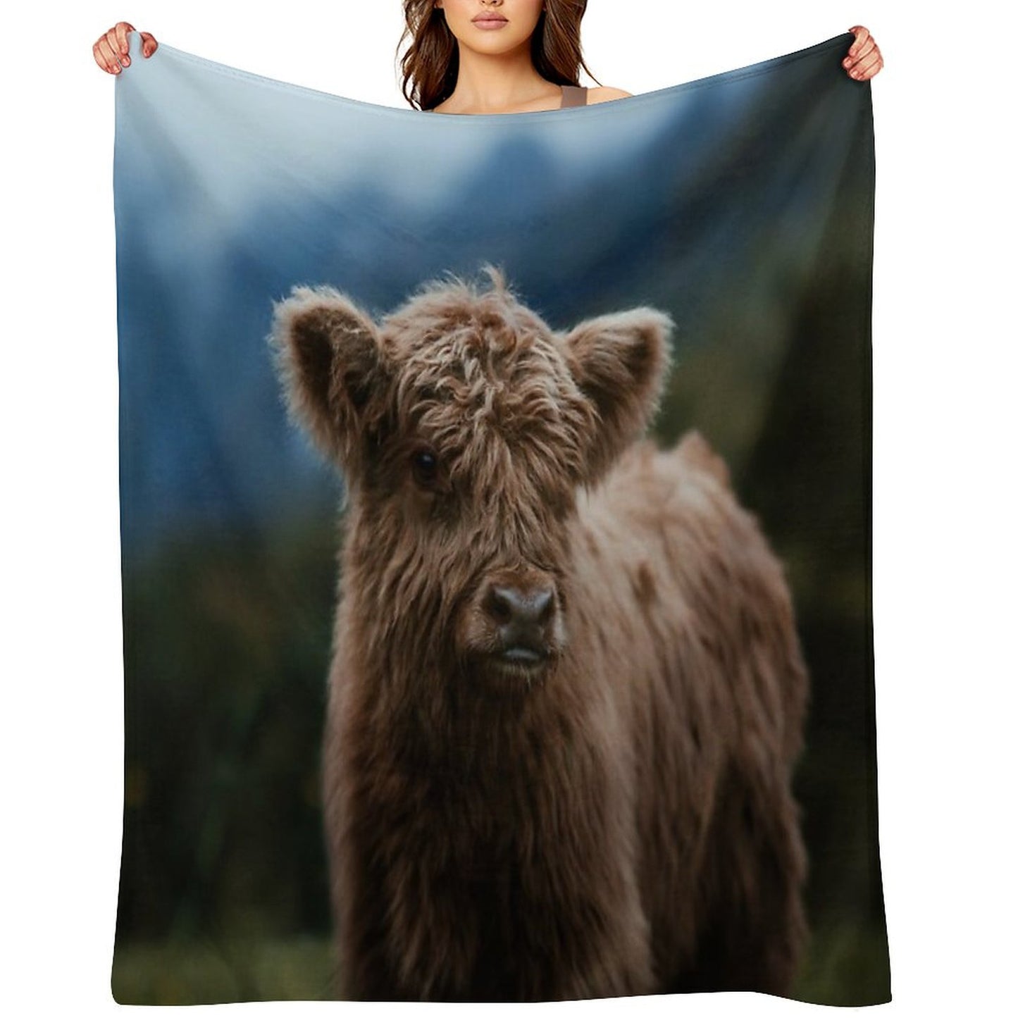 Baby Highland Cow Throw Blanket