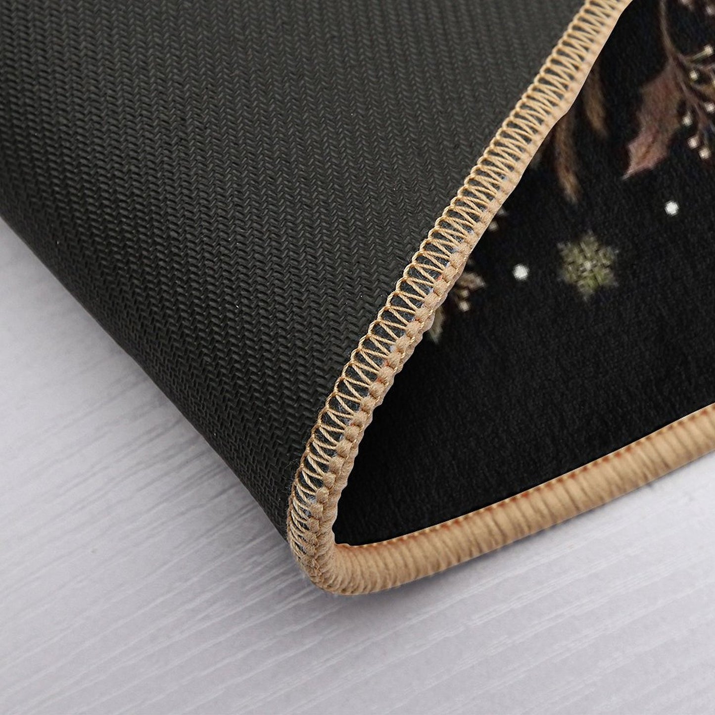 Moonlit Garden-Winter Brown Bath Mat